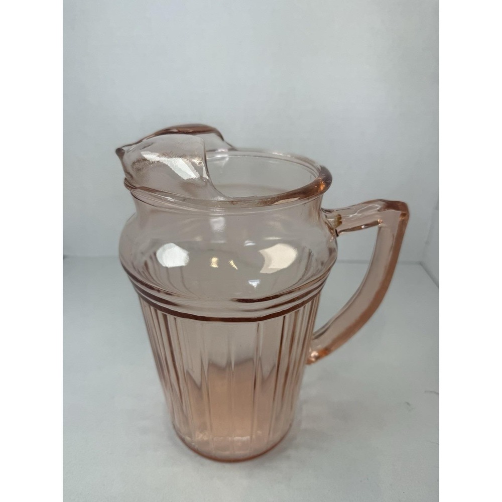 Hazel Atlas Pink New Century Pitcher 8" Depression Glass